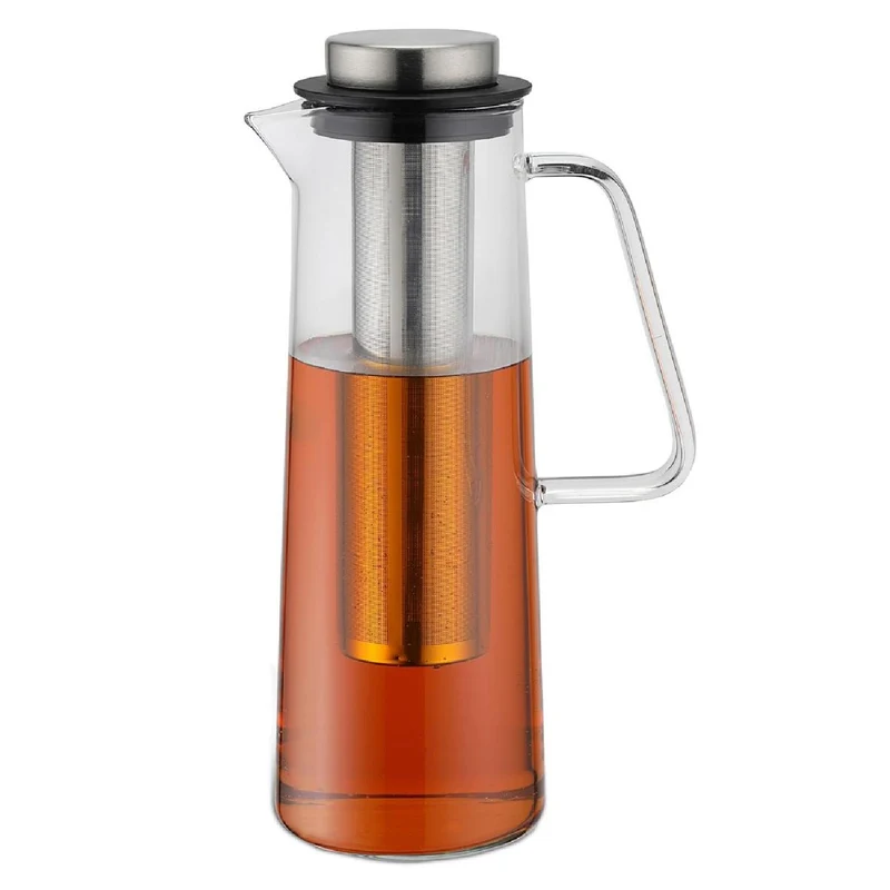 Weis Glaskaraffe mit tiefem Edelstahlfilter 1 L