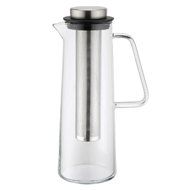 Weis Glaskaraffe mit tiefem Edelstahlfilter 1 L
