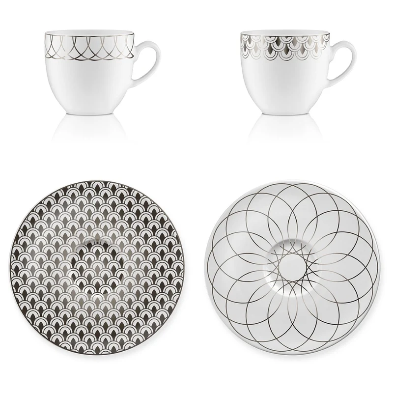 Goebel First.Platin Kaffeetassen Set