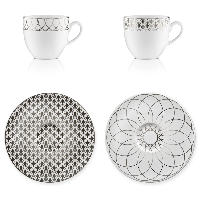Goebel First.Platin Kaffeetassen Set