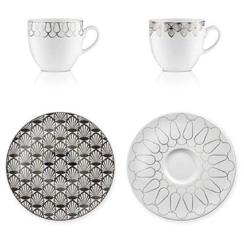 Goebel First.Platin Espressotassen Set