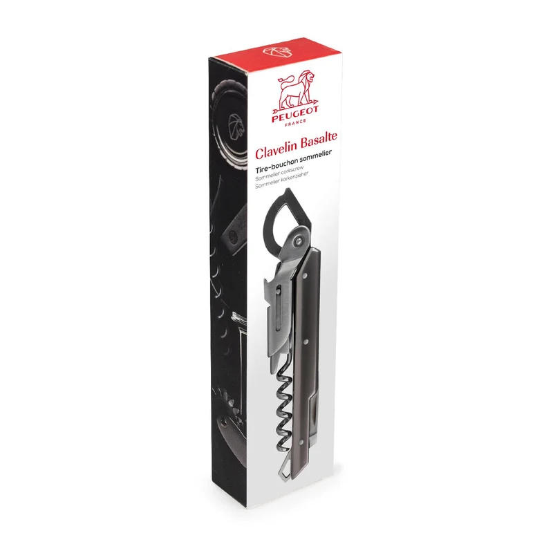 Peugeot CLAVELIN Kellnermesser schwarz/Edelstahl 14 cm