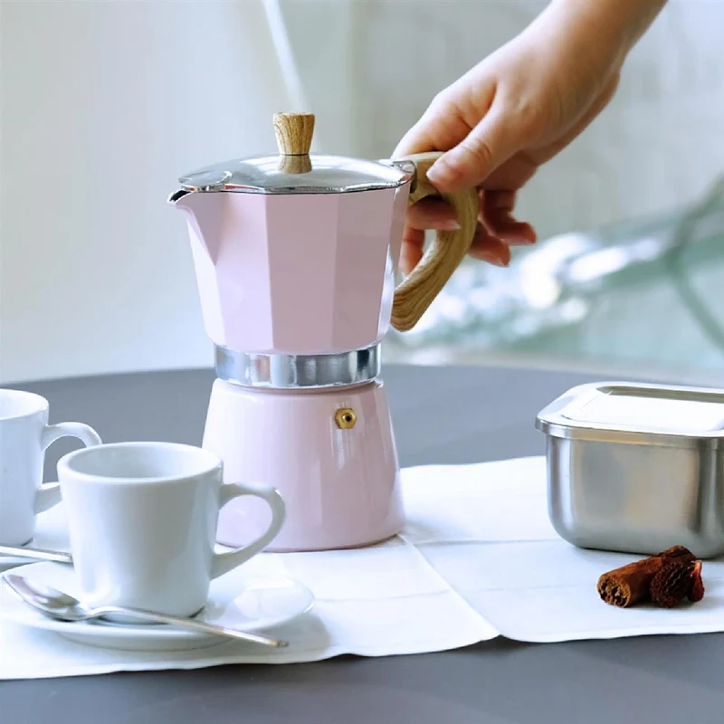 GNALI & ZANI Venezia - Espressokocher, rosa, 6 Tassen