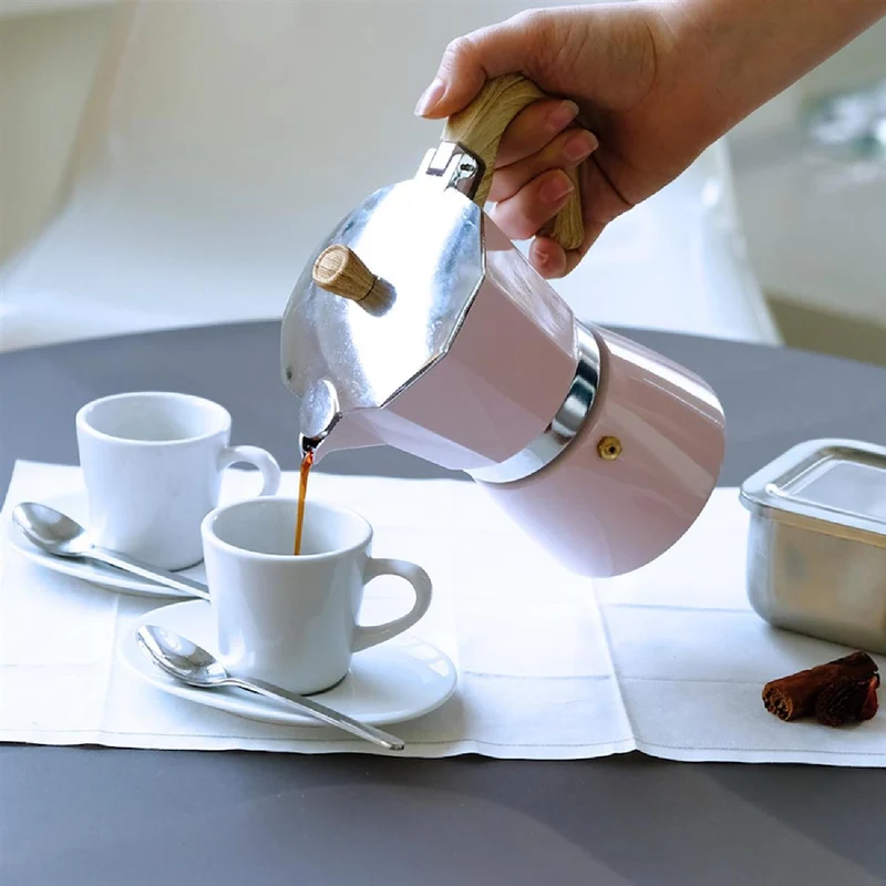 GNALI & ZANI Venezia - Espressokocher, rosa, 6 Tassen