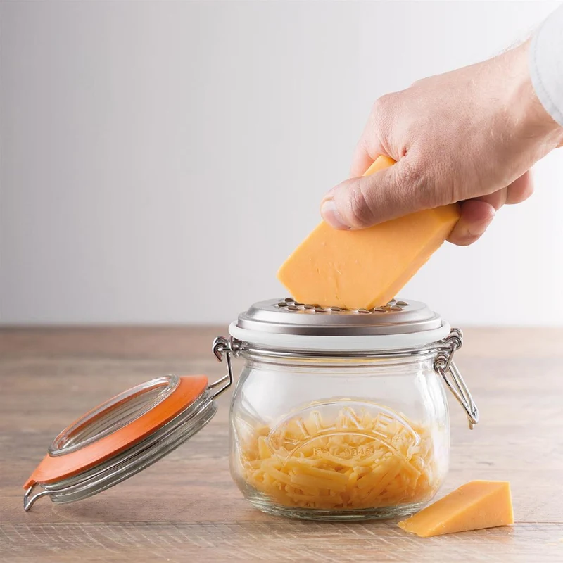 KILNER Reibenset, Reibe und Bügelverschlussglas, 500 ml