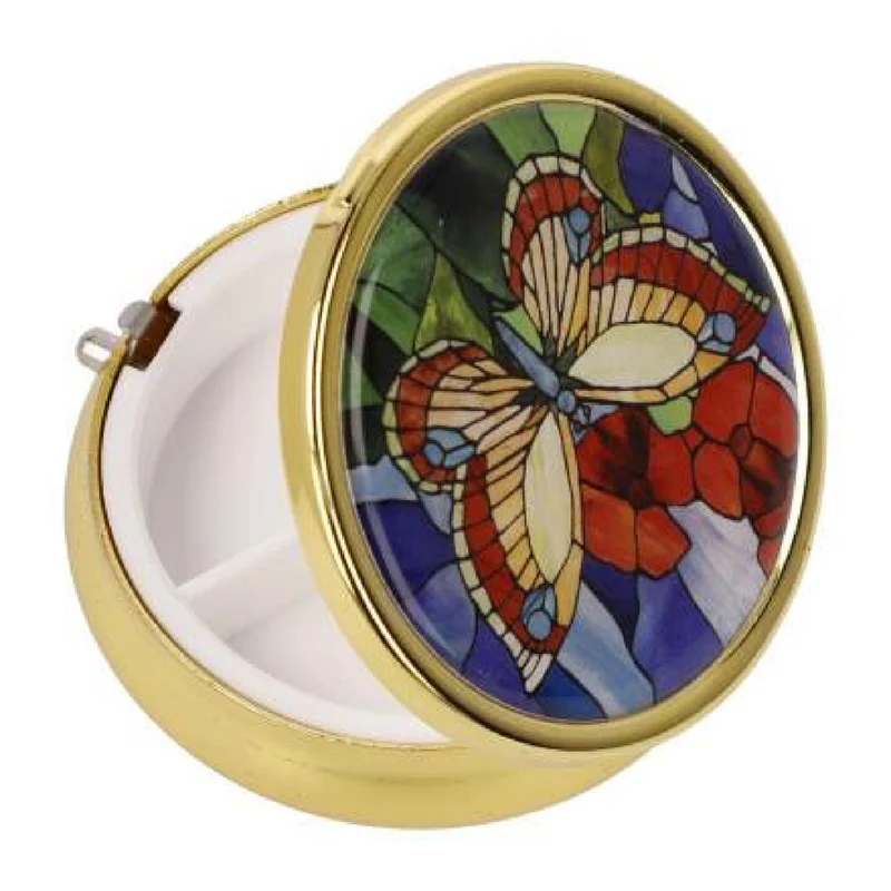 Goebel Louis Comfort Tiffany - Schmetterlinge - Pillendose