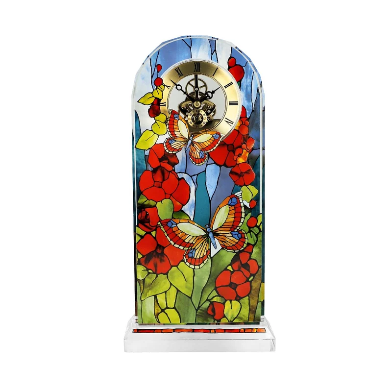Goebel Louis Comfort Tiffany Tiffany "Schmetterlinge" - Tischuhr