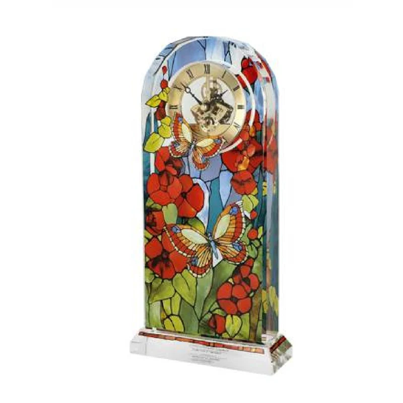 Goebel Louis Comfort Tiffany Tiffany "Schmetterlinge" - Tischuhr