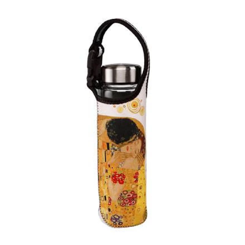 Goebel Gustav Klimt - "Der Kuss" - Glasflasche mit Neoprenhülle