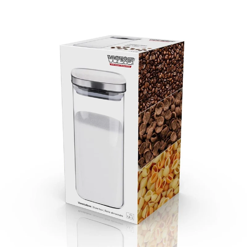 Weis Vorratsdose aus Borosilikatglas rechteckig 1500 ml