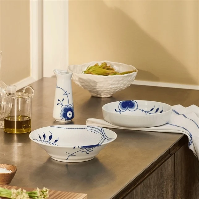 Royal Copenhagen Blue Fluted Mega Sauce Jug With Lid 15cl