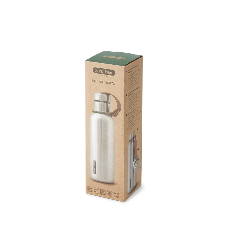 BLACK+BLUM Isolierflasche (optimiertes Design), olive, 500 ml