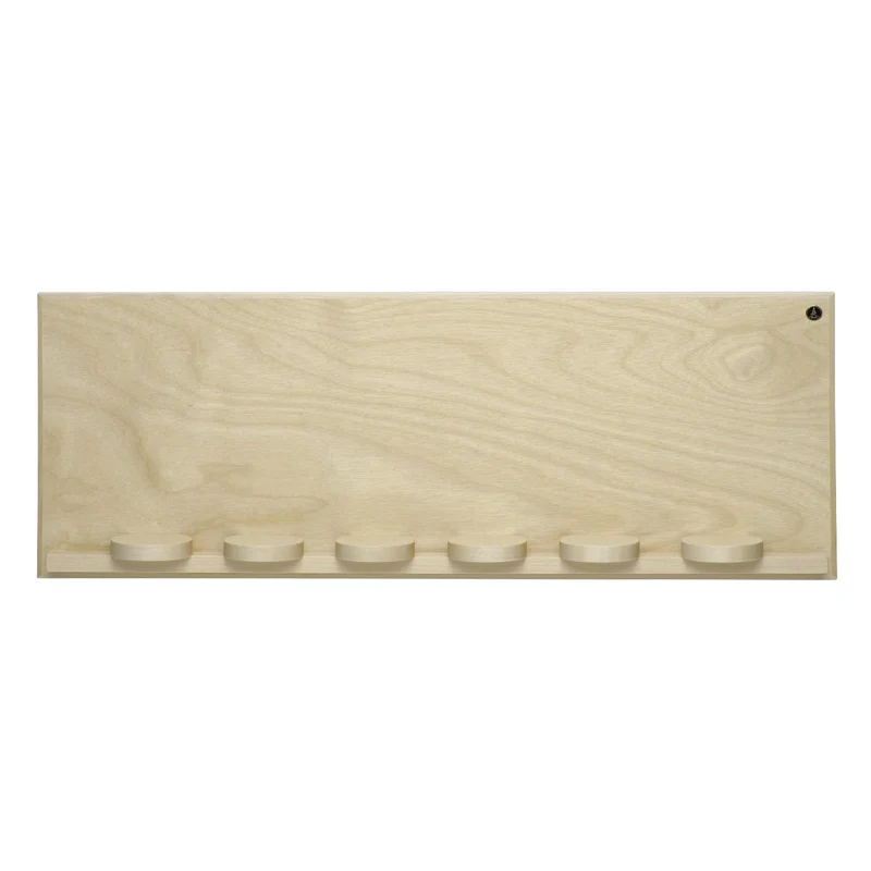 Wendt & Kühn Wandpräsentation mit sieben Schiebetellern, groß, natur 50 x 18 x 5,5 cm