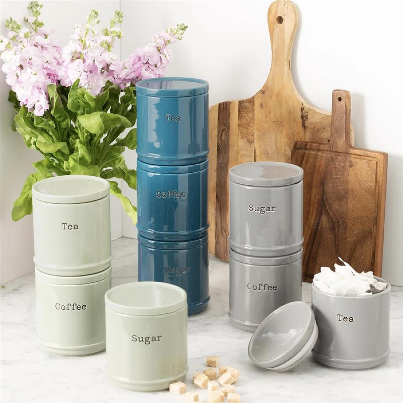 Price & Kensington ACCENTS Vorratsdosen, 3er Set, salbeigrün, 750 ml
