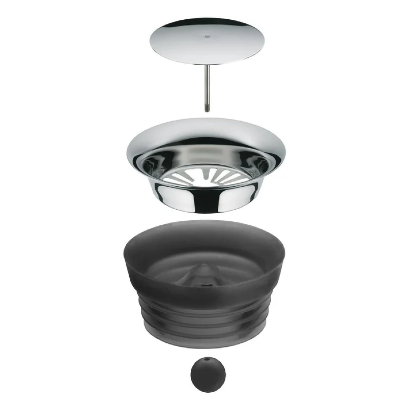 WMF Wasserkaraffe 1,0 l schwarz Basic mit 2 Fruchtspießen