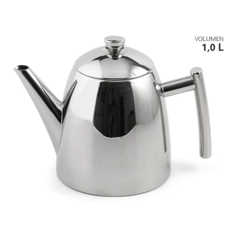 Weis Teekanne aus Edelstahl mit Teefilter 1 L