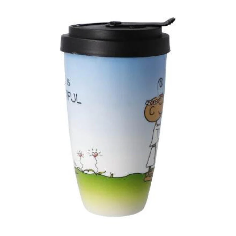 Goebel Wohnaccessoires Der kleine Yogi - "Life is beautiful" - Mug To Go