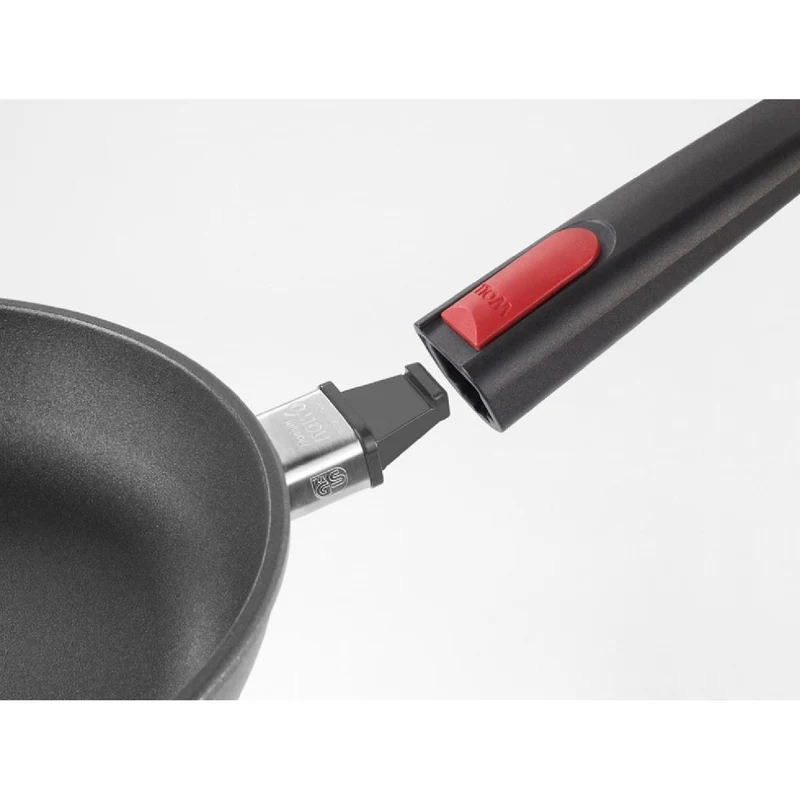 Woll, Titanium Nowo Guss-Hochrandpfanne 24 cm, 7 cm hoch + Sicherheitsglasdeckel für Induktion