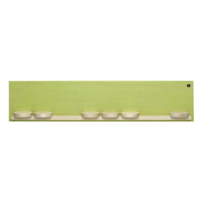Wendt & Kühn Wandpräsentation mit sieben Schiebetellern, klein, grün 50 x 11 x 5,5 cm