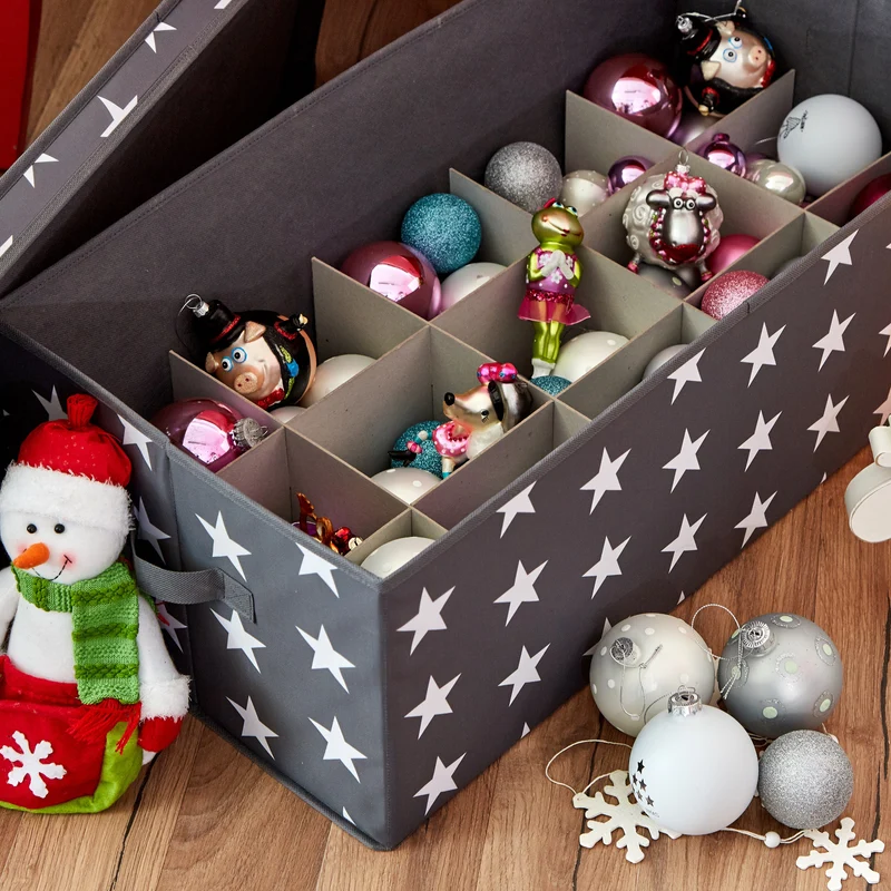 LOVE IT STORE IT Aufbewahrungsbox für Weihnachtskugeln, Stern, 58x36x25 cm – WEIHNACHTEN