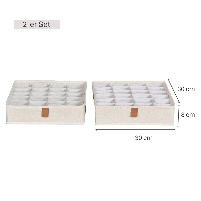 LOVE IT STORE IT Schubladen Organizer Set, 2er Set – PREMIUM NATUR