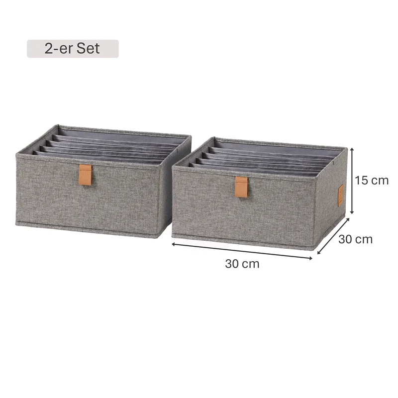 LOVE IT STORE IT Schubladenbox 2-teilig, 30x30x15 cm – PREMIUM