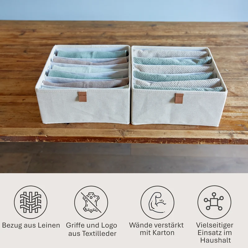 LOVE IT STORE IT Schubladenbox 2-teilig, 30x30x15 cm – PREMIUM