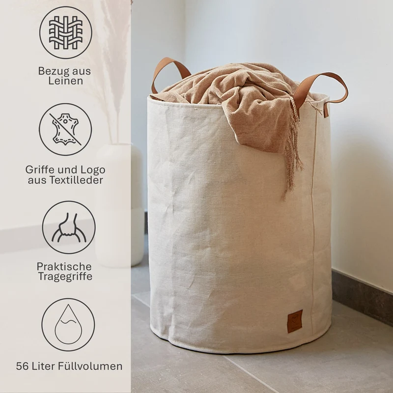 LOVE IT STORE IT Aufbewahrungskorb mit Griffen, 40x40x45 cm – PREMIUM