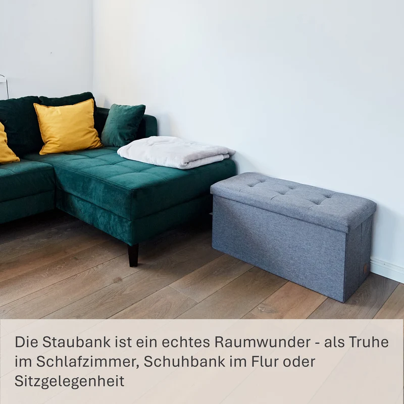 LOVE IT STORE IT Sitzbank mit Stauraum, 76x38x38 cm – PREMIUM