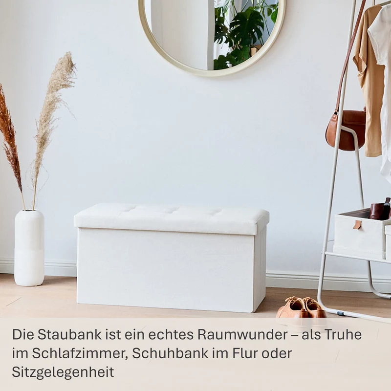LOVE IT STORE IT Sitzbank mit Stauraum, 76x38x38 cm – PREMIUM