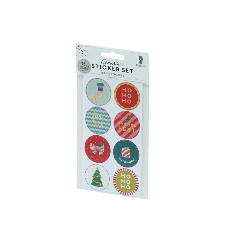 Sticker mit Weihnachtsmotiv | 3x8 weihnachtliche Sticker