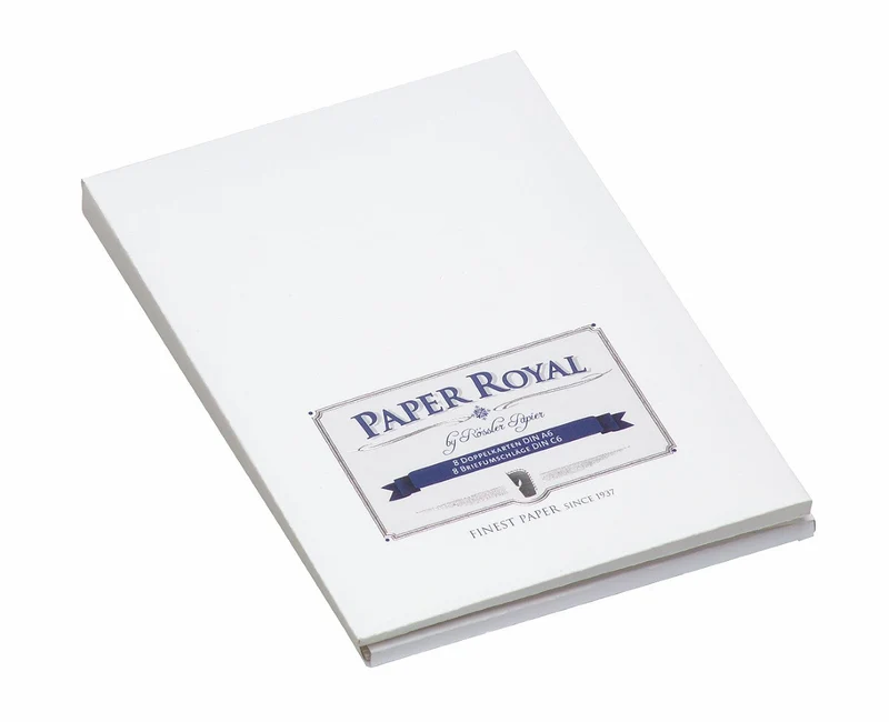 Briefpapier-Set 8er | Umschläge C6 | Karten A6/8 | Gerippt | weiß
