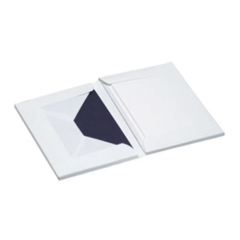 Briefpapier-Set 8er | Umschläge C6 | Karten A6/8 | Gerippt | weiß