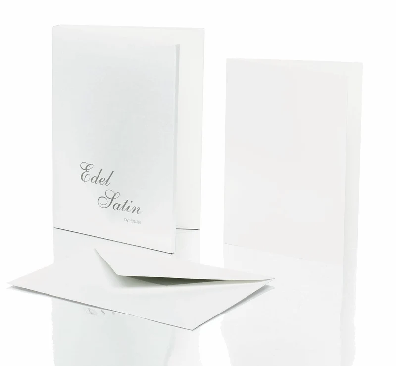 Briefpapier-Set 8er | Umschläge C6 | Karten A6/8 | Satiniert | weiß