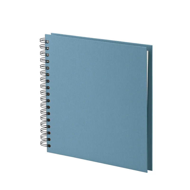 S.O.H.O. Spiral Fotoalbum Blanko | 25x23cm | 60 Seiten | denim-blau