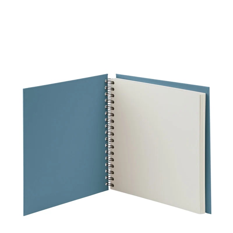 S.O.H.O. Spiral Fotoalbum Blanko | 25x23cm | 60 Seiten | denim-blau
