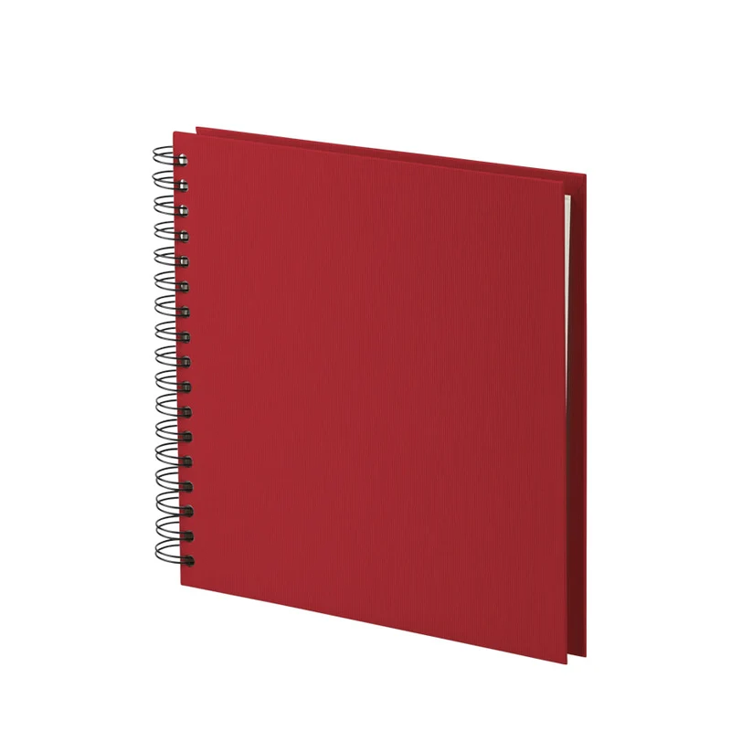 S.O.H.O. Spiral Fotoalbum Blanko | 25x23cm | 60 Seiten | rot