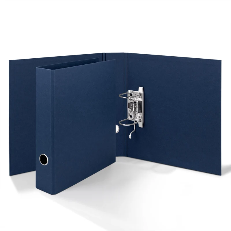 S.O.H.O. Ordner schmal | A4 | 5cm | Edle Rippenprägung | navy-blau