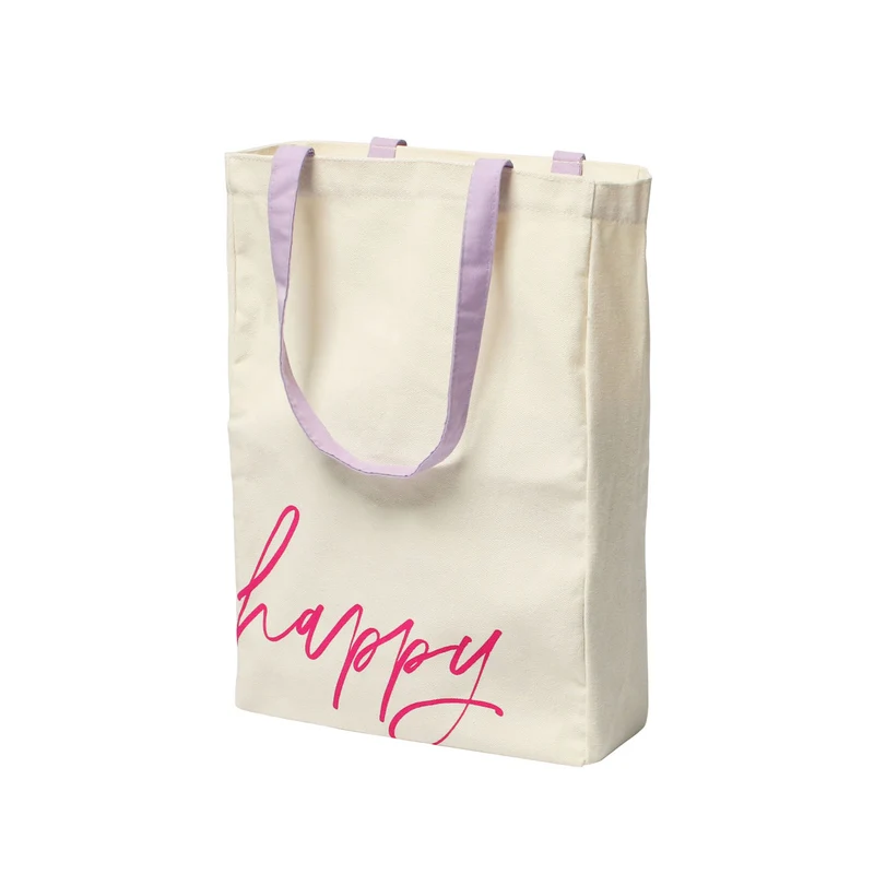 Lifestyle Shopper „Neon“ | Baumwolle | Schriftzug „Happy“