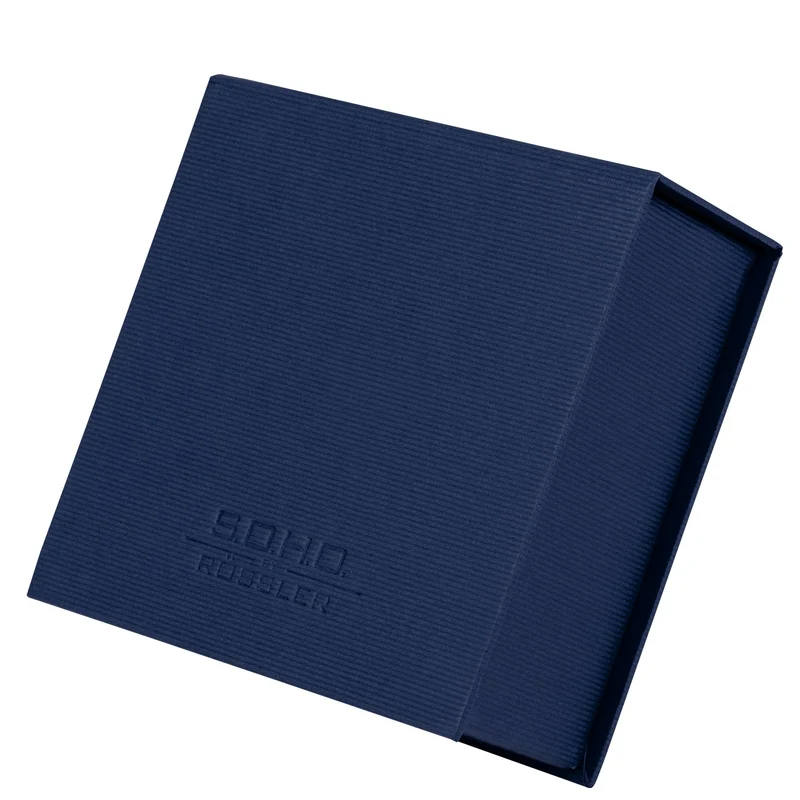 S.O.H.O. Zettelkasten | Mit Deckel | 250 Blatt | 11x11cm | navy-blau