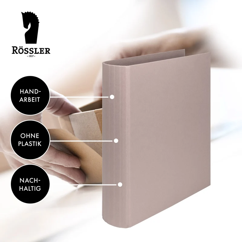 S.O.H.O. Ringbuchordner breit | A4 | 5cm | 4-Ring-Mechanik | taupe