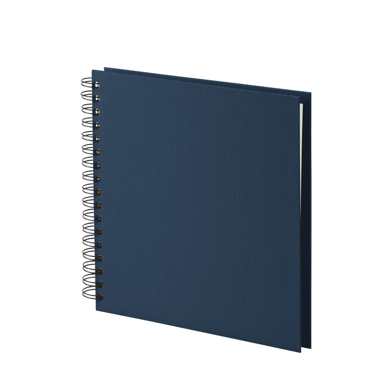 S.O.H.O. Spiral Fotoalbum Blanko | 25x23cm | 60 Seiten | navy-blau