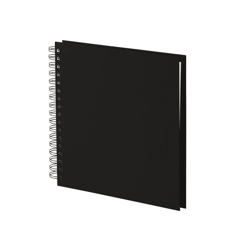 S.O.H.O. Spiral Fotoalbum Blanko | 25x23cm | 60 Seiten | schwarz