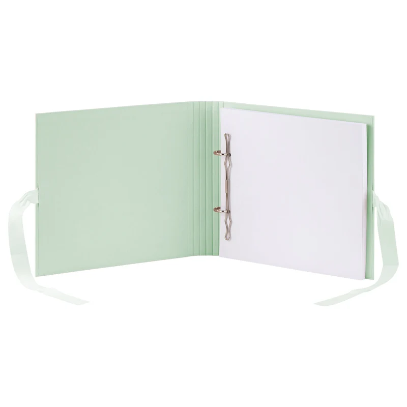 S.O.H.O. Fotoringbuch mit Schleife | 26x22cm | 50 Seiten - Nachfüllbar | mint