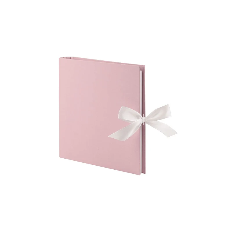 S.O.H.O. Fotoringbuch mit Schleife | 26x22cm | 50 Seiten - Nachfüllbar | rose