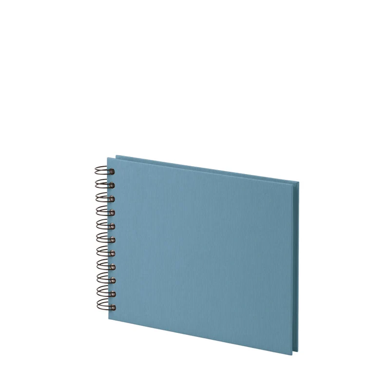 S.O.H.O. Spiral Fotoalbum Blanko | 19,5x14,5cm | 40 Seiten | denim-blau