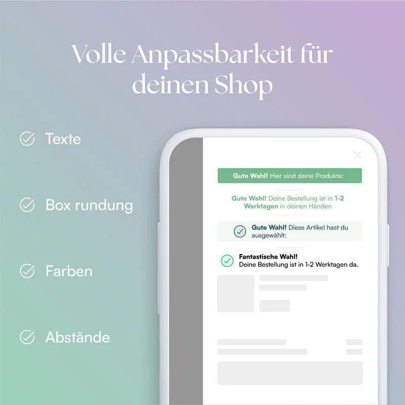 Warenkorb Gute Wahl