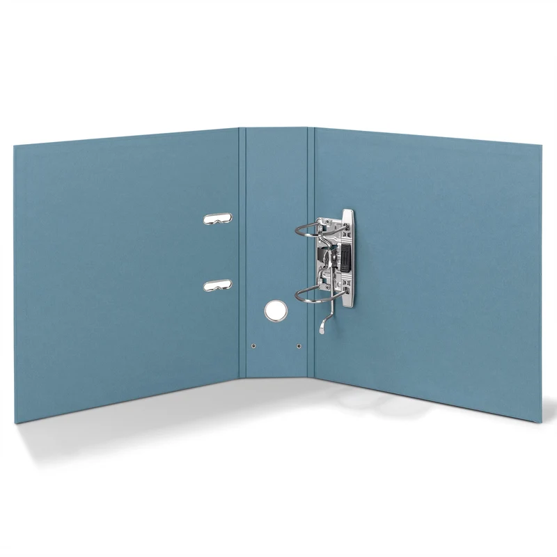 S.O.H.O. Ordner breit | A4 | 8cm | Mit Rückenschild aus Metall | denim-blau