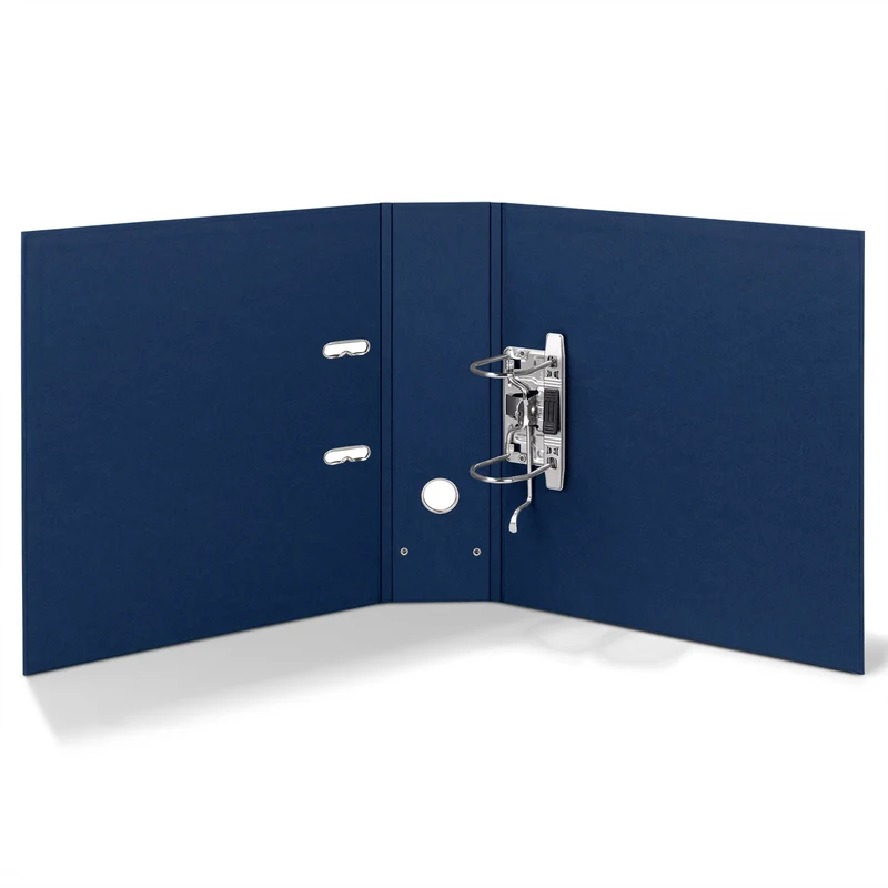 S.O.H.O. Ordner breit | A4 | 8cm | Mit Rückenschild aus Metall | navy-blau