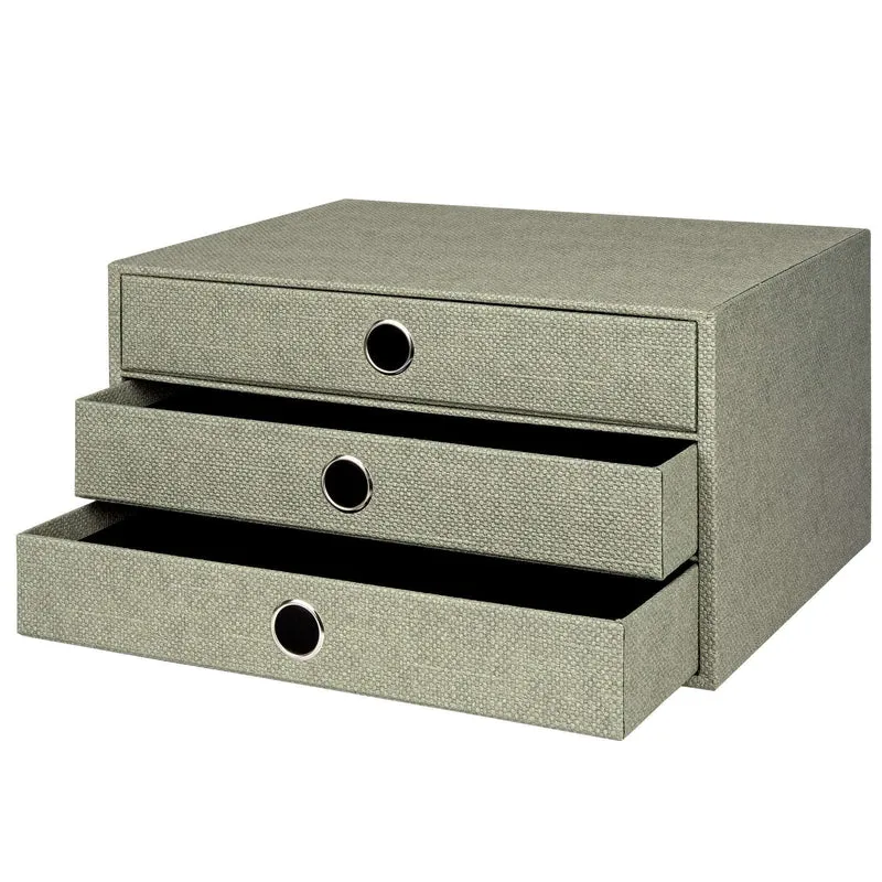 S.O.H.O. Schubladenbox | A4 | Querformat | 3 Fächer | sage-gruen